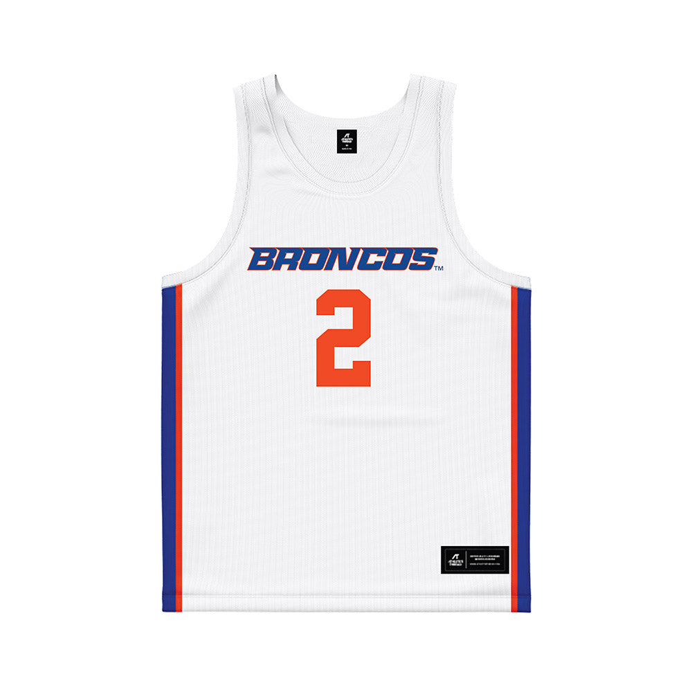 Boise State - NCAA Women's Basketball : Emily Howard - White Basketball Jersey-0