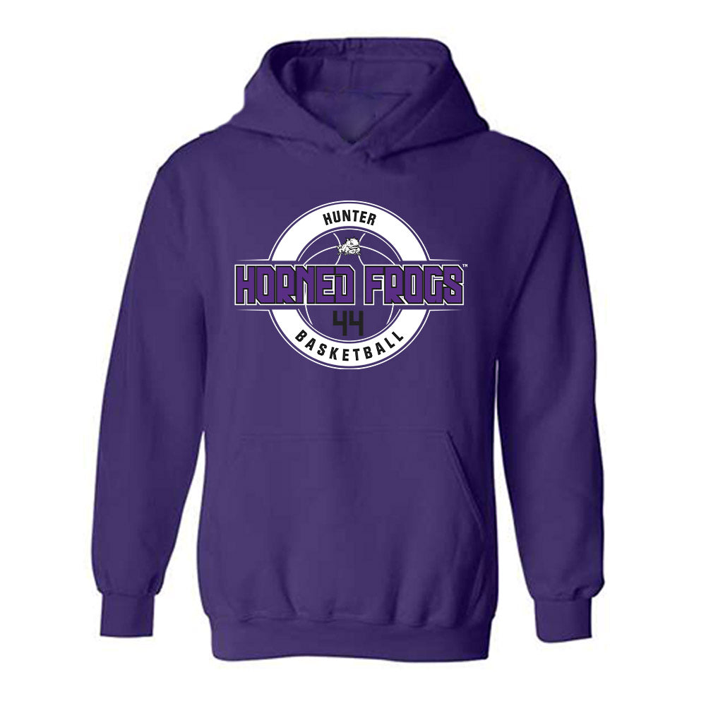 TCU - NCAA Women's Basketball : Emily Hunter - Classic Fashion Shersey Hooded Sweatshirt-0