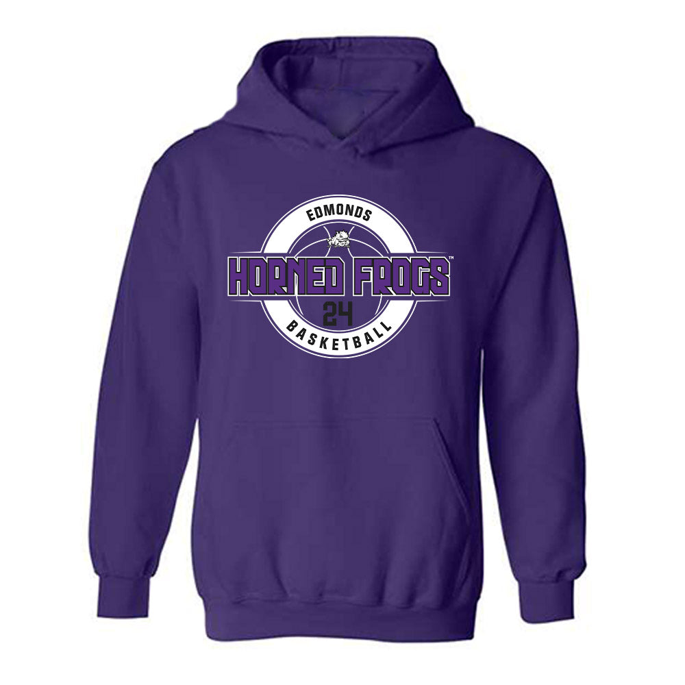 TCU - NCAA Men's Basketball : Xavier Edmonds - Classic Fashion Shersey Hooded Sweatshirt-0