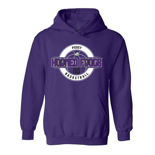 TCU - NCAA Men's Basketball : Jace Posey - Classic Fashion Shersey Hooded Sweatshirt-0