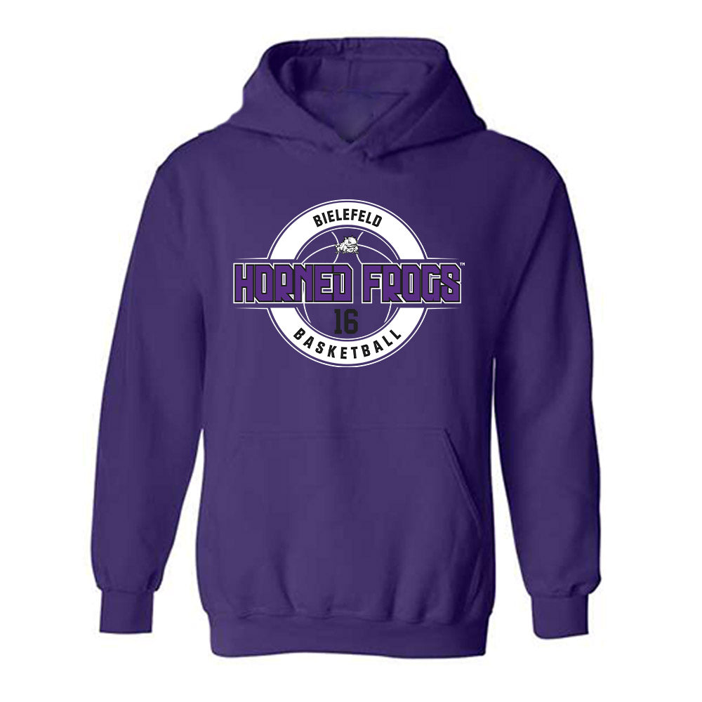 TCU - NCAA Women's Basketball : Clara Bielefeld - Classic Fashion Shersey Hooded Sweatshirt-0