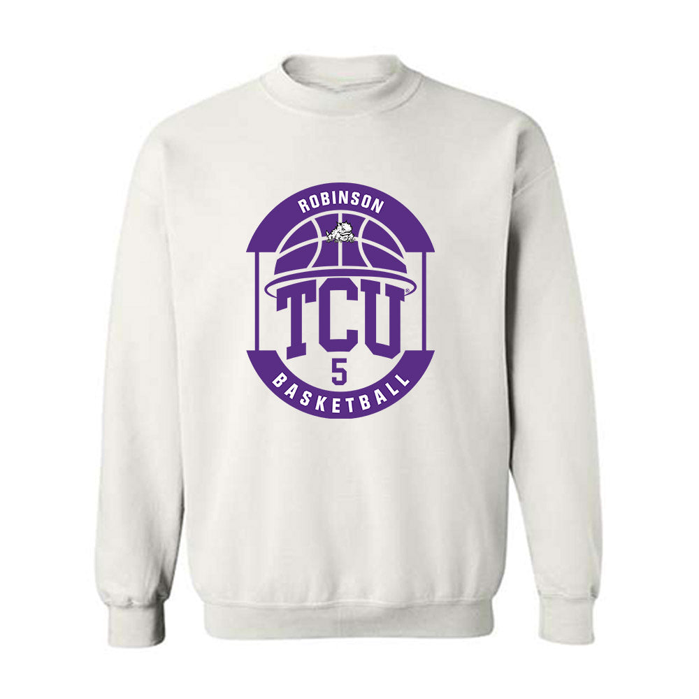 TCU - NCAA Men's Basketball : Micah Robinson - Classic Fashion Shersey Crewneck Sweatshirt-0