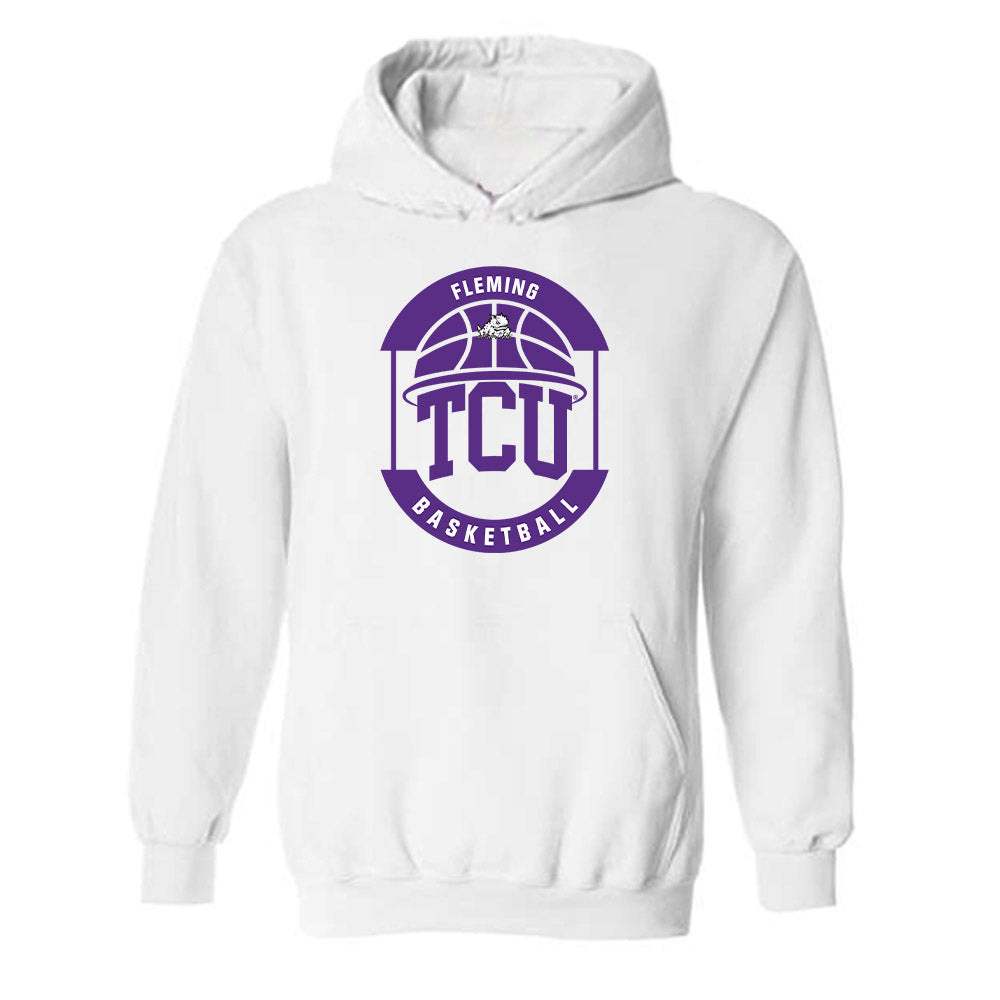 TCU - NCAA Men's Basketball : Samuel Fleming - Classic Fashion Shersey Hooded Sweatshirt-0