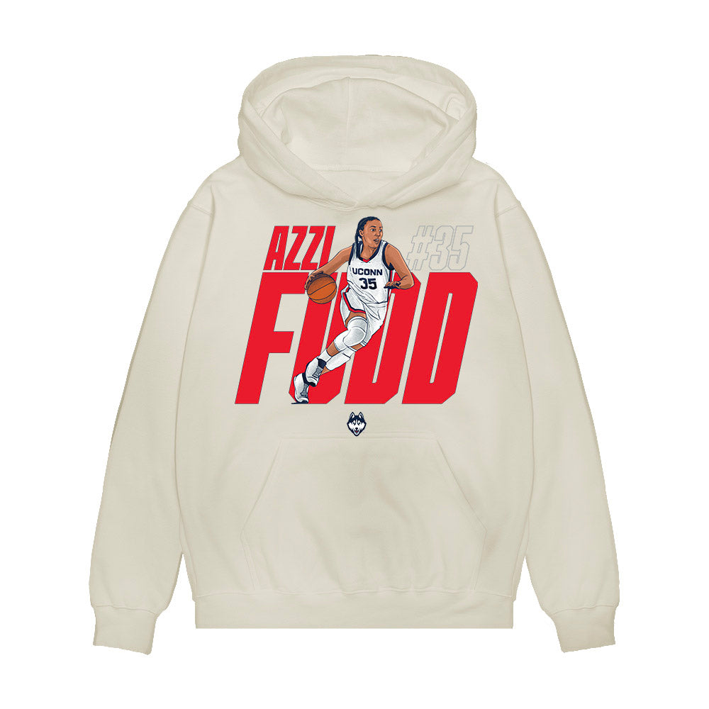 UConn - NCAA Women's Basketball : Azzi Fudd - Premium Hooded Sweatshirt-0