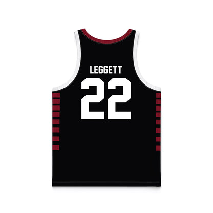 Troy - NCAA Women's Basketball : Rachel Leggett - Black Basketball Jersey-1