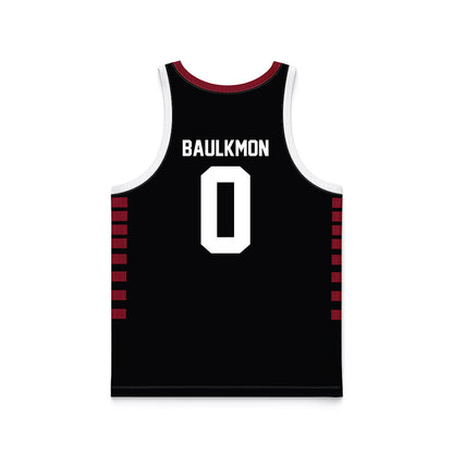 Troy - NCAA Women's Basketball : Kareem Baulkmon - Black Basketball Jersey-1