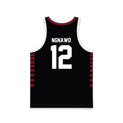 Troy - NCAA Women's Basketball : Fortuna Ngnawo - Black Basketball Jersey-1