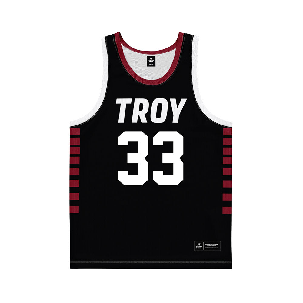 Troy - NCAA Women's Basketball : Taliah Martin - Black Basketball Jersey-0