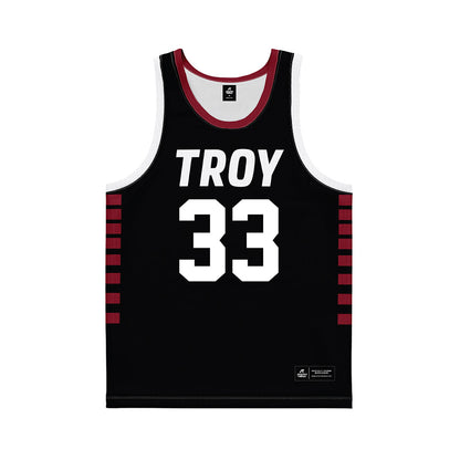 Troy - NCAA Women's Basketball : Taliah Martin - Black Basketball Jersey-0