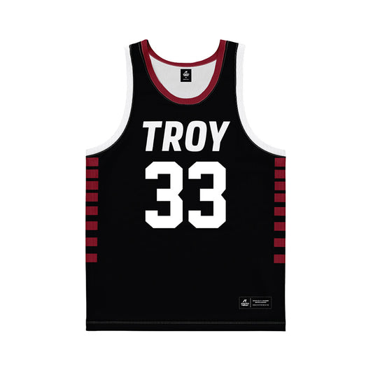 Troy - NCAA Women's Basketball : Taliah Martin - Black Basketball Jersey-0