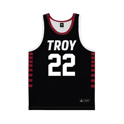 Troy - NCAA Women's Basketball : Rachel Leggett - Black Basketball Jersey-0