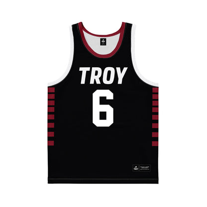 Troy - NCAA Women's Basketball : Shakirah Edwards - Black Basketball Jersey-0