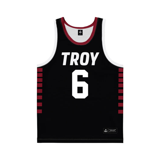 Troy - NCAA Women's Basketball : Shakirah Edwards - Black Basketball Jersey-0