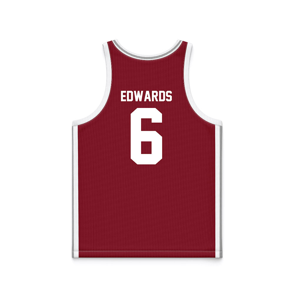 Troy - NCAA Women's Basketball : Shakirah Edwards - Cardinal Red Basketball Jersey-1