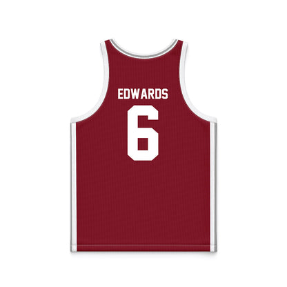 Troy - NCAA Women's Basketball : Shakirah Edwards - Cardinal Red Basketball Jersey-1