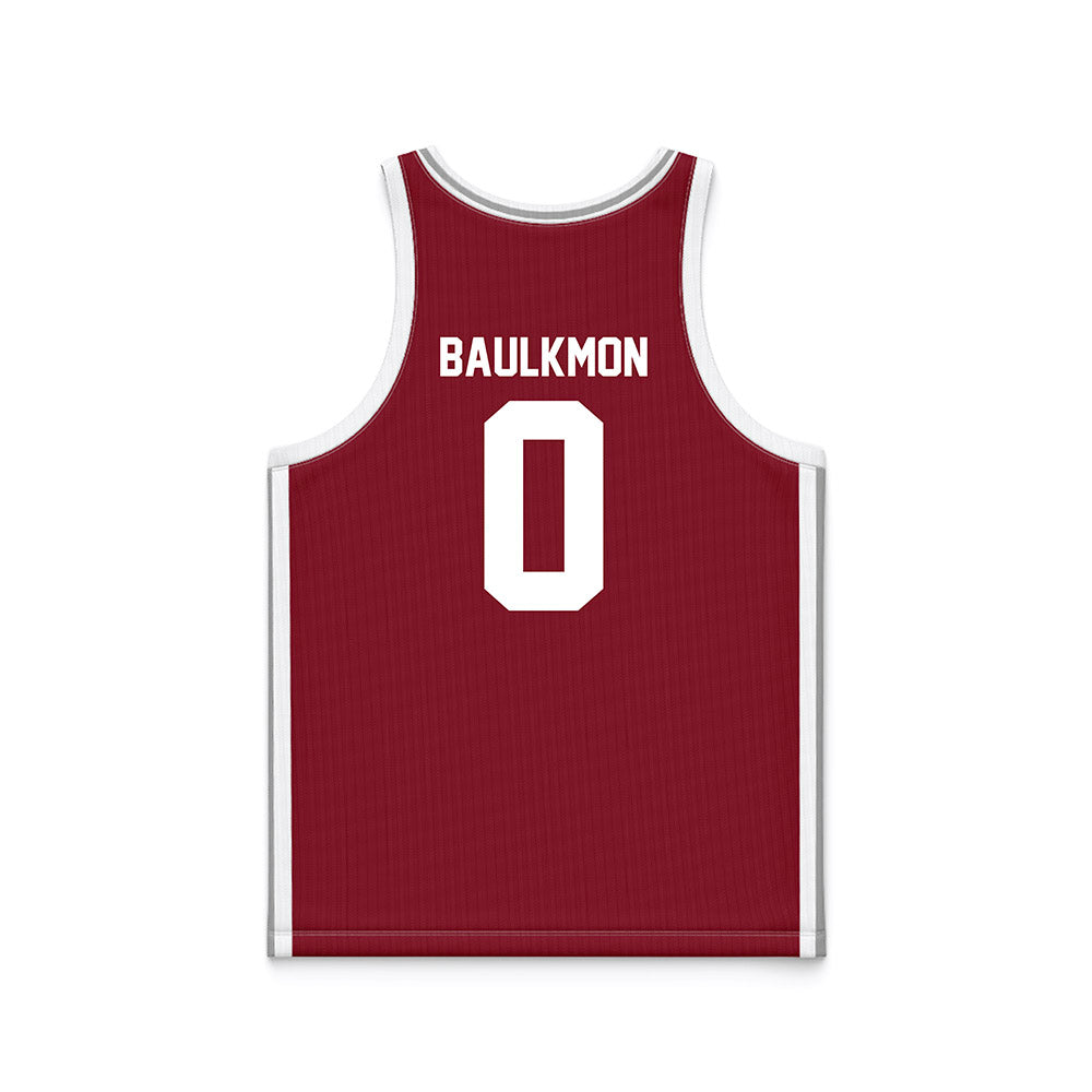 Troy - NCAA Women's Basketball : Kareem Baulkmon - Cardinal Red Basketball Jersey-1