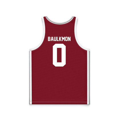 Troy - NCAA Women's Basketball : Kareem Baulkmon - Cardinal Red Basketball Jersey-1