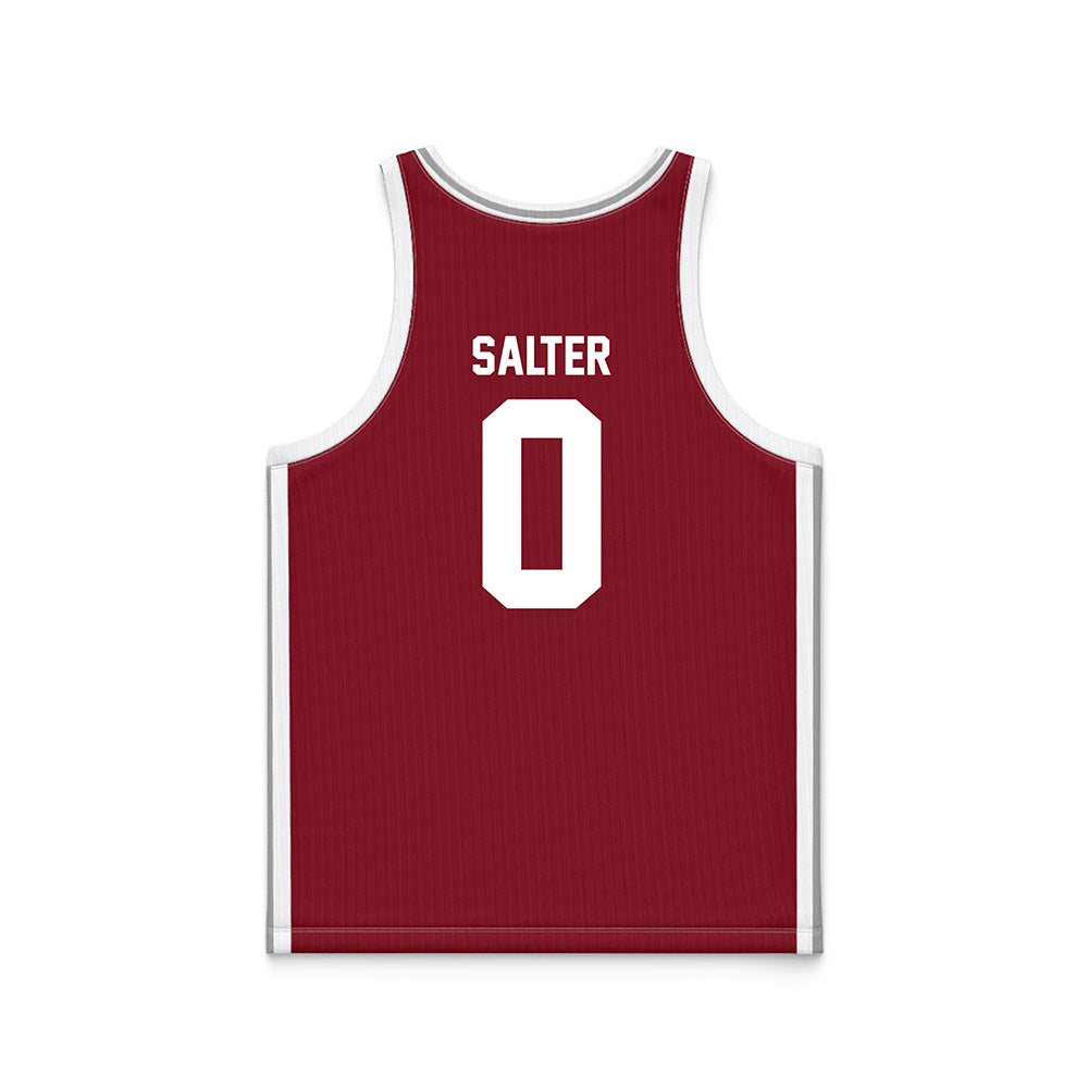 Troy - NCAA Women's Basketball : Detavia Salter - Cardinal Red Basketball Jersey-1