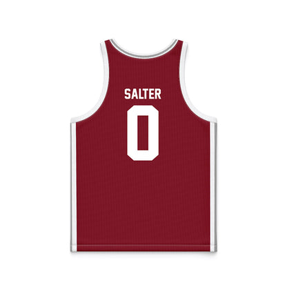 Troy - NCAA Women's Basketball : Detavia Salter - Cardinal Red Basketball Jersey-1