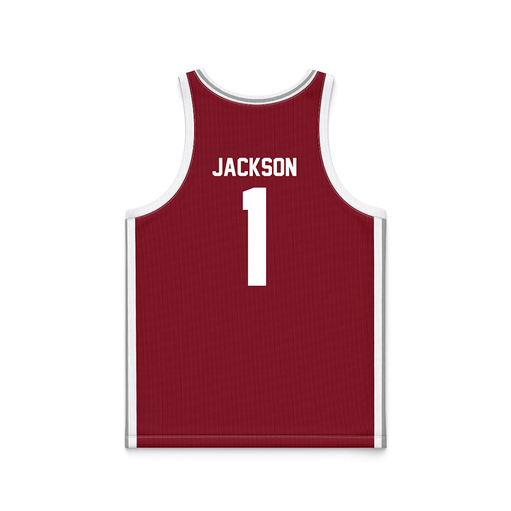 Troy - NCAA Women's Basketball : Saniya Jackson - Cardinal Red Basketball Jersey-1