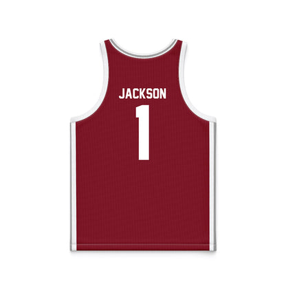 Troy - NCAA Women's Basketball : Saniya Jackson - Cardinal Red Basketball Jersey-1