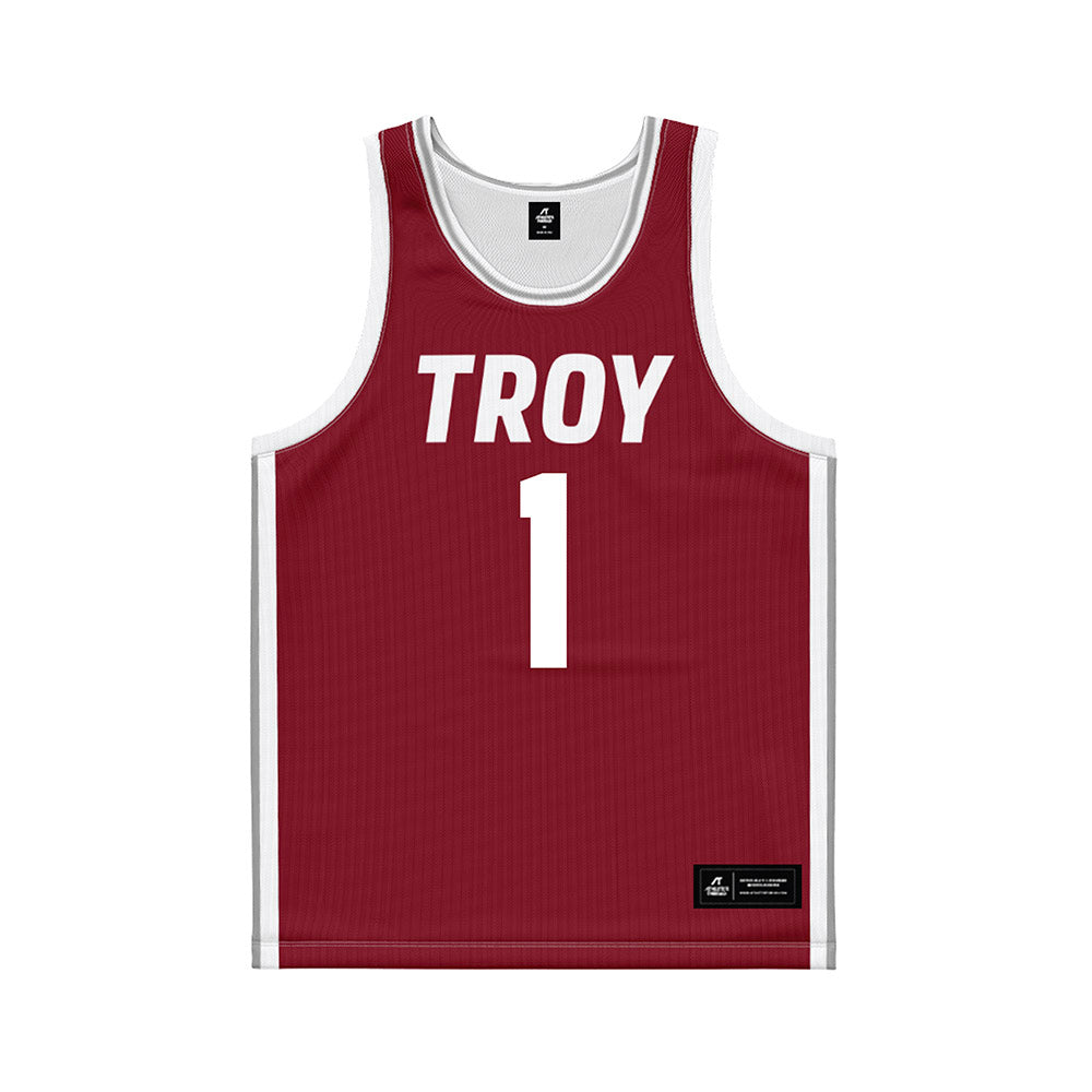 Troy - NCAA Women's Basketball : Saniya Jackson - Cardinal Red Basketball Jersey-0