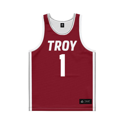 Troy - NCAA Women's Basketball : Saniya Jackson - Cardinal Red Basketball Jersey-0