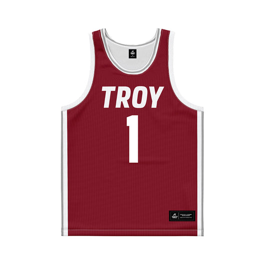 Troy - NCAA Women's Basketball : Saniya Jackson - Cardinal Red Basketball Jersey-0