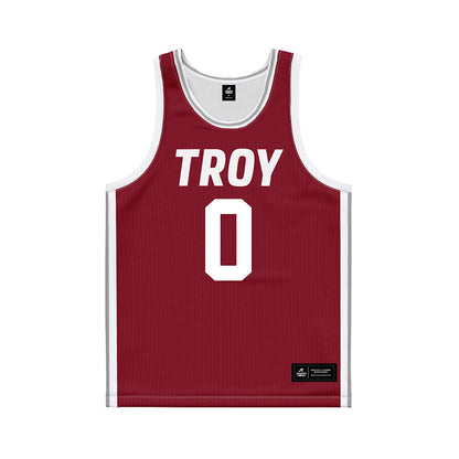 Troy - NCAA Women's Basketball : Kareem Baulkmon - Cardinal Red Basketball Jersey-0