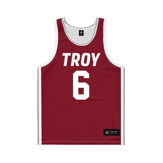 Troy - NCAA Women's Basketball : Shakirah Edwards - Cardinal Red Basketball Jersey-0