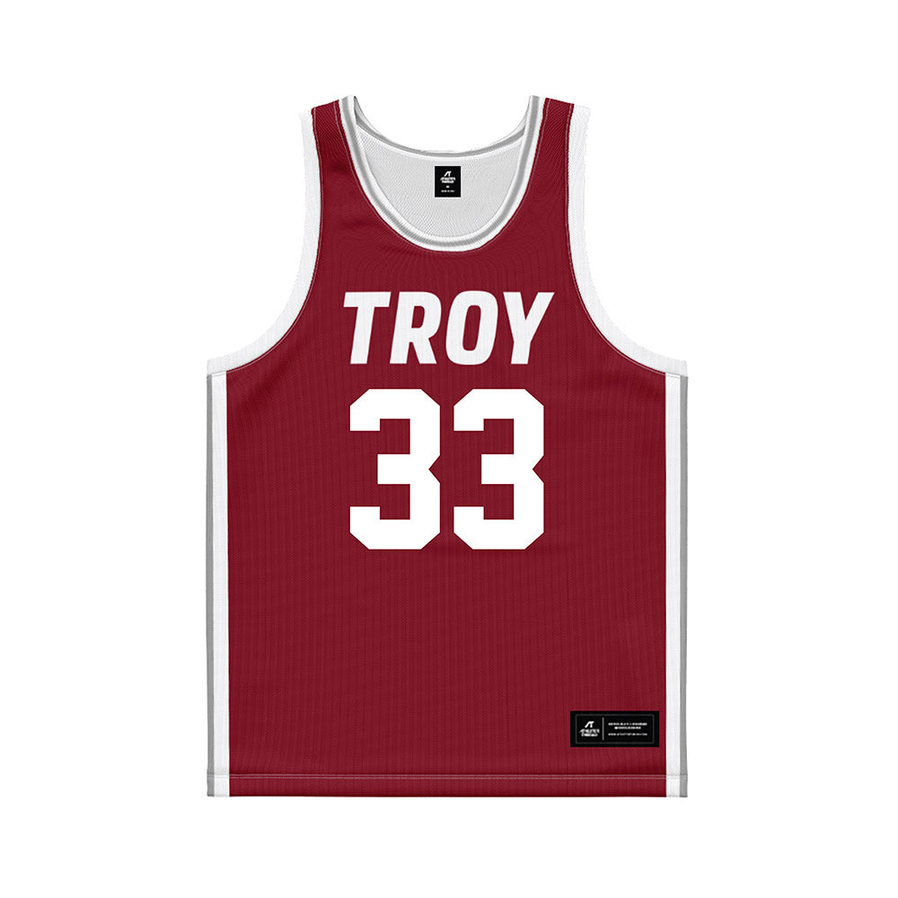 Troy - NCAA Women's Basketball : Taliah Martin - Cardinal Red Basketball Jersey-0