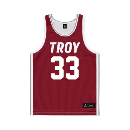 Troy - NCAA Women's Basketball : Taliah Martin - Cardinal Red Basketball Jersey-0