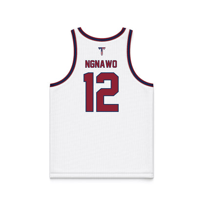Troy - NCAA Women's Basketball : Fortuna Ngnawo - White Patriotic Basketball Jersey-1