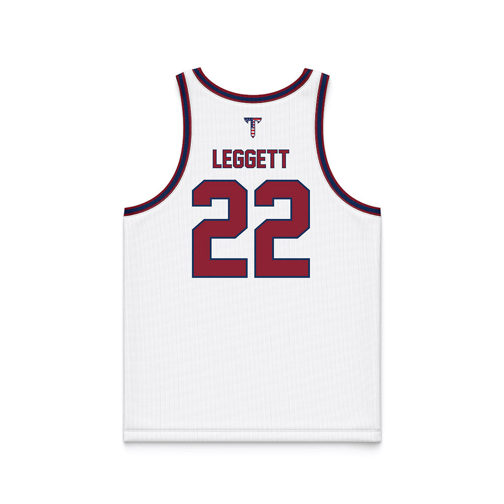 Troy - NCAA Women's Basketball : Rachel Leggett - White Patriotic Basketball Jersey-1