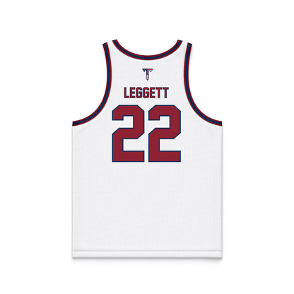 Troy - NCAA Women's Basketball : Rachel Leggett - White Patriotic Basketball Jersey-1