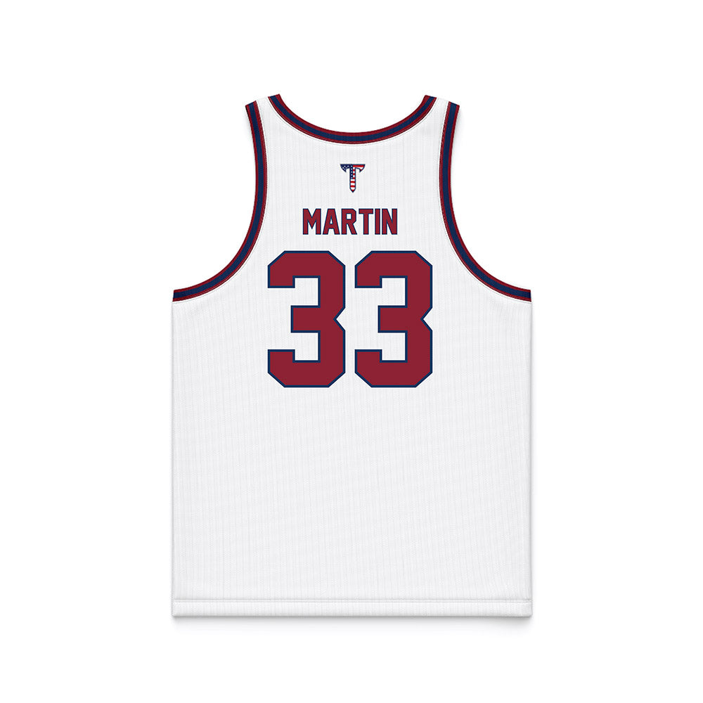 Troy - NCAA Women's Basketball : Taliah Martin - White Patriotic Basketball Jersey-1