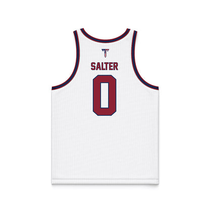 Troy - NCAA Women's Basketball : Detavia Salter - White Patriotic Basketball Jersey-1