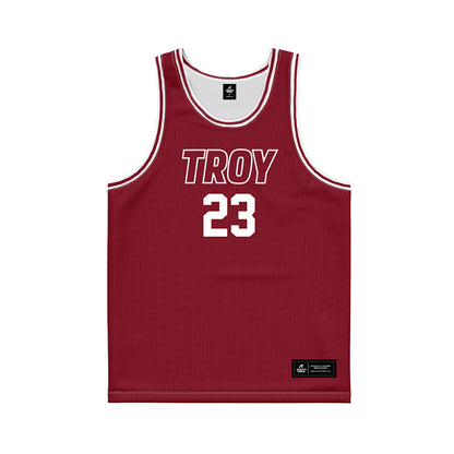 Troy - NCAA Men's Basketball : Tucker Wadsworth - Cardinal Red Basketball Jersey-0