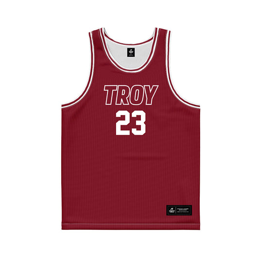 Troy - NCAA Men's Basketball : Tucker Wadsworth - Cardinal Red Basketball Jersey-0