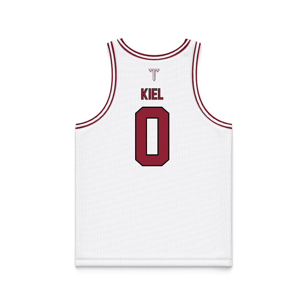 Troy - NCAA Men's Basketball : Kerrington Kiel - White Basketball Jersey-1