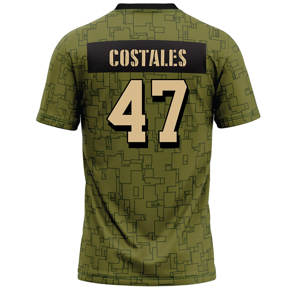 Hawaii - NCAA Football : Kingston Costales - Green Camo Football Jersey-1