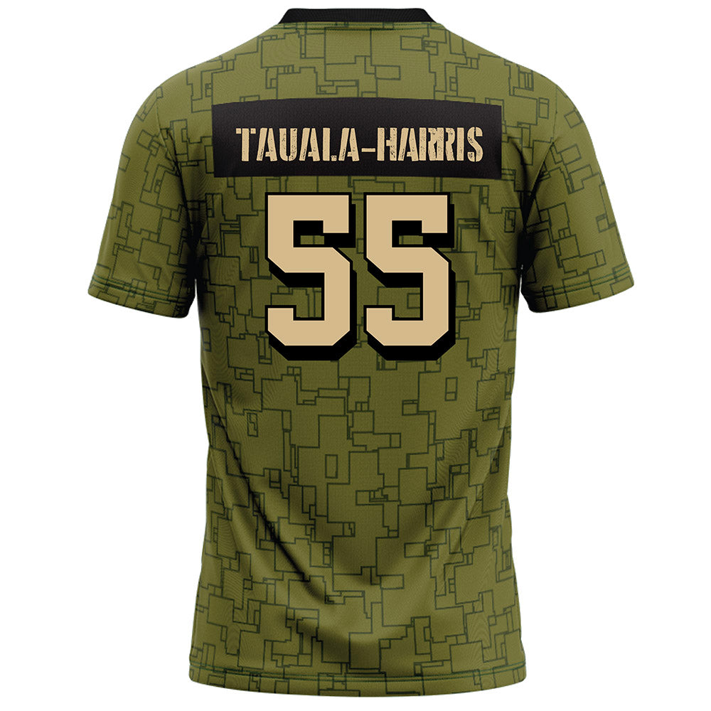 Hawaii - NCAA Football : Jay Tauala-Harris - Green Camo Football Jersey-1