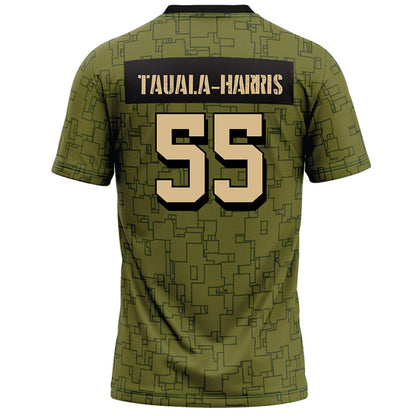 Hawaii - NCAA Football : Jay Tauala-Harris - Green Camo Football Jersey-1