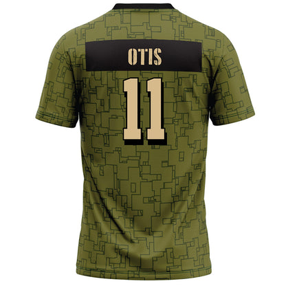Hawaii - NCAA Football : Jamih Otis - Green Camo Football Jersey-1