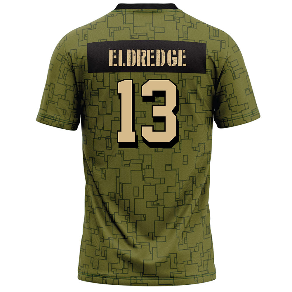 Hawaii - NCAA Football : Koa Eldredge - Green Camo Football Jersey-1