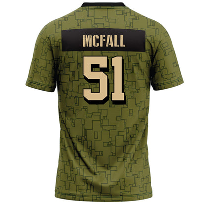 Hawaii - NCAA Football : Eric Mcfall - Green Camo Football Jersey-1