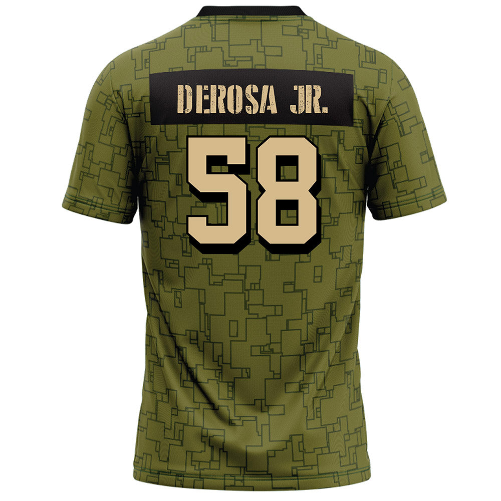 Hawaii - NCAA Football : Denaris Derosa Jr. - Green Camo Football Jersey-1