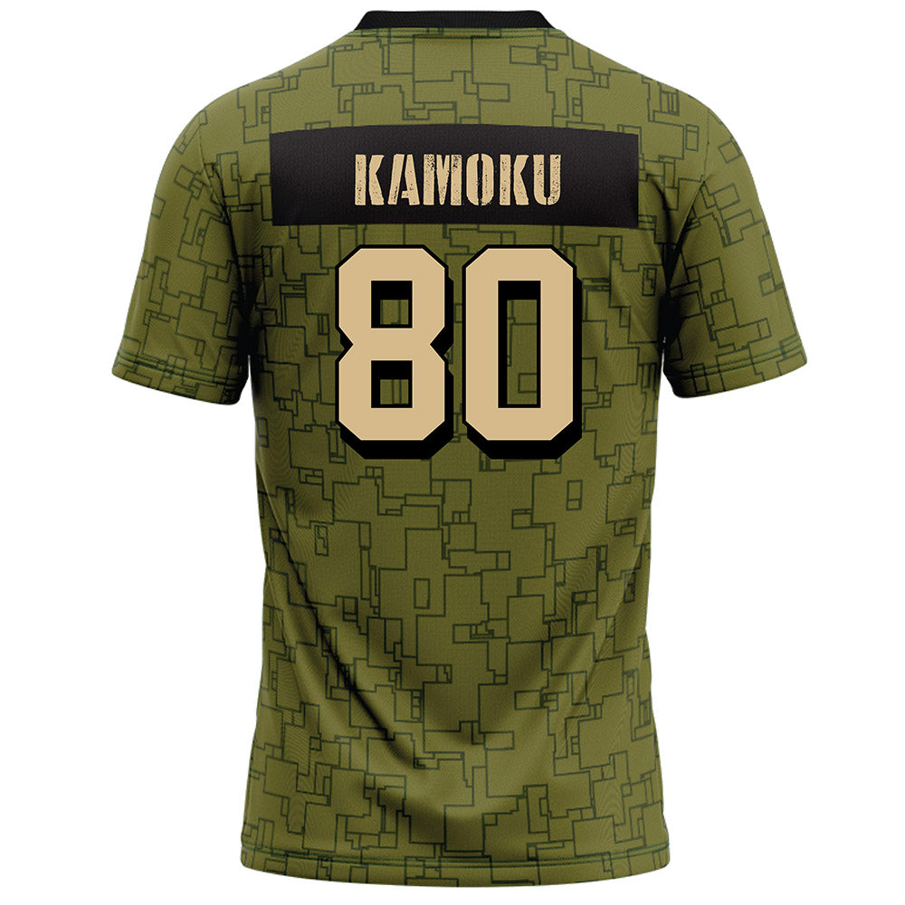 Hawaii - NCAA Football : Blaze Kamoku - Green Camo Football Jersey-1