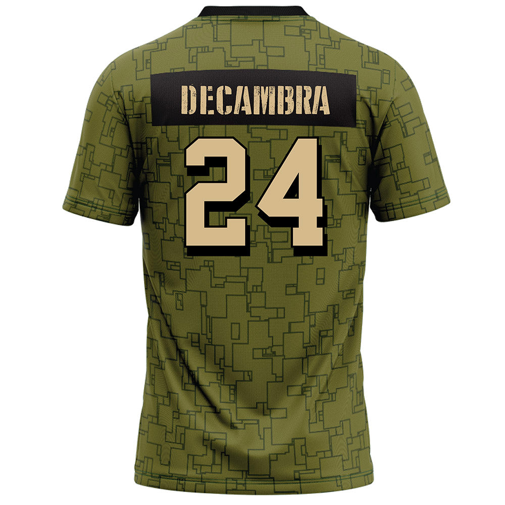 Hawaii - NCAA Football : Kodi DeCambra - Green Camo Football Jersey-1