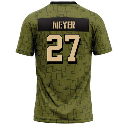 Hawaii - NCAA Football : Makanale'a Meyer - Green Camo Football Jersey-1